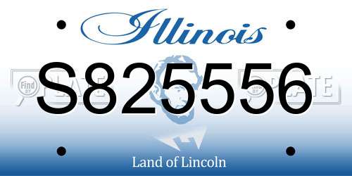 S825556 Illinois License Plate