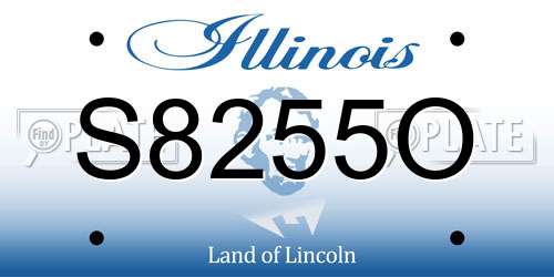 S8255O Illinois License Plate
