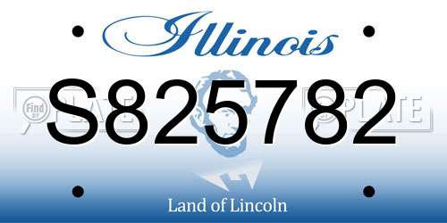 S825782 Illinois License Plate