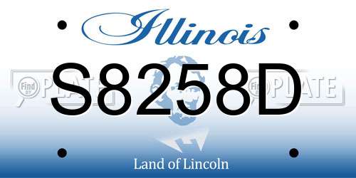 S8258D Illinois License Plate