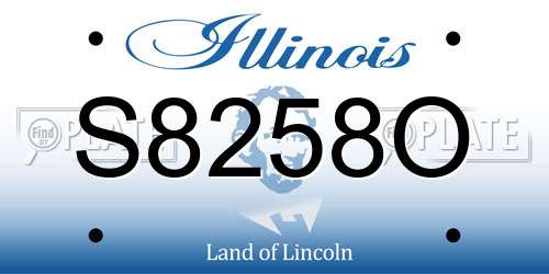 S8258O Illinois License Plate