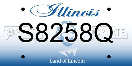 S8258Q Illinois License Plate