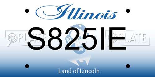 S825IE Illinois License Plate