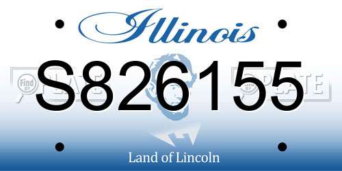 S826155 Illinois License Plate