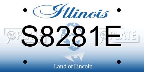 S8281E Illinois License Plate