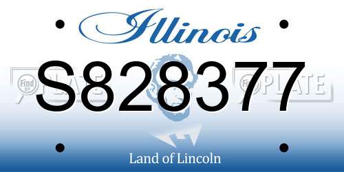 S828377 Illinois License Plate