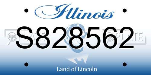 S828562 Illinois License Plate