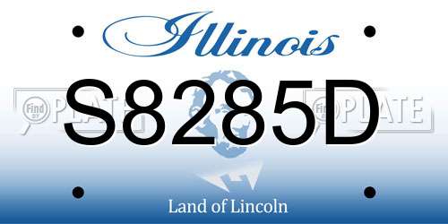 S8285D Illinois License Plate