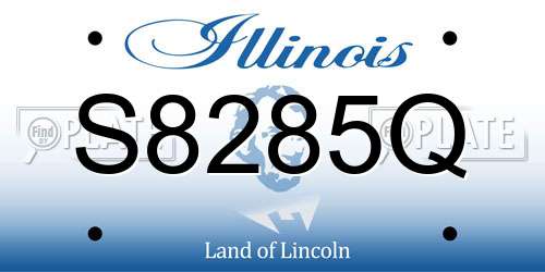 S8285Q Illinois License Plate