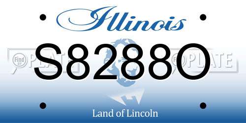 S8288O Illinois License Plate