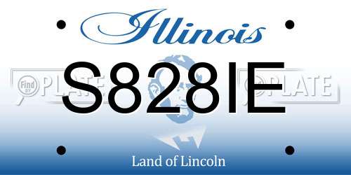 S828IE Illinois License Plate
