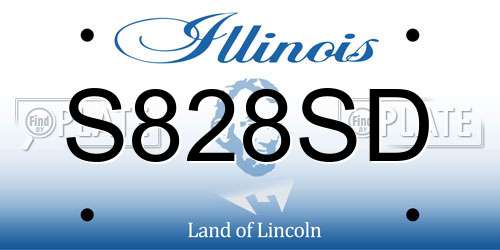 S828SD Illinois License Plate