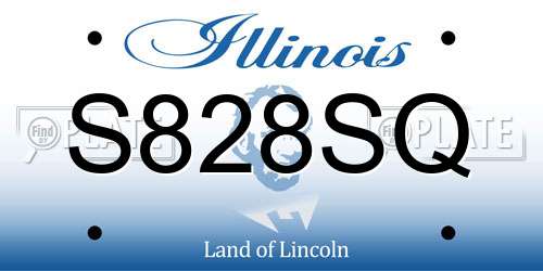 S828SQ Illinois License Plate