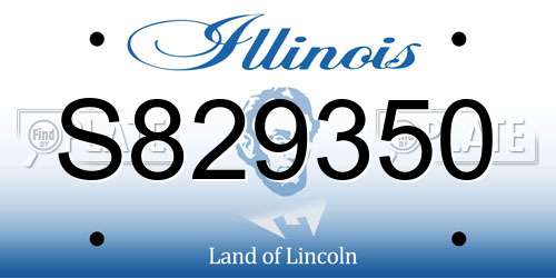 S829350 Illinois License Plate