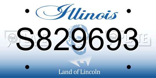 S829693 Illinois License Plate