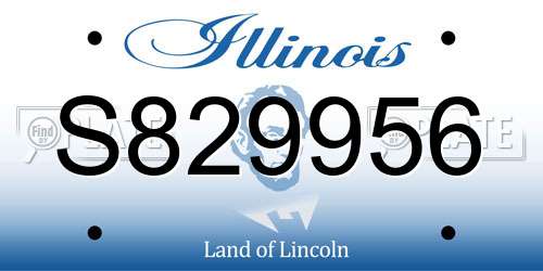 S829956 Illinois License Plate