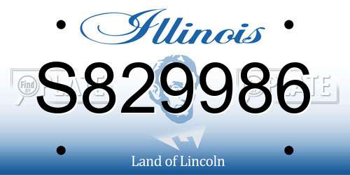 S829986 Illinois License Plate