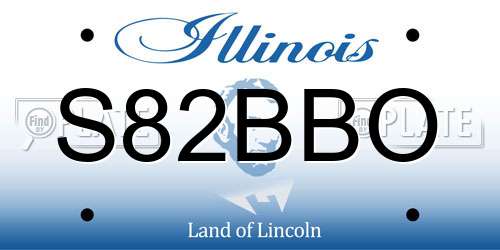 S82BBO Illinois License Plate