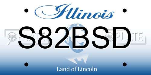S82BSD Illinois License Plate