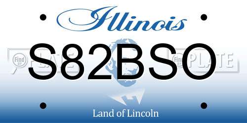 S82BSO Illinois License Plate