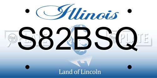 S82BSQ Illinois License Plate