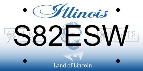 S82ESW Illinois License Plate