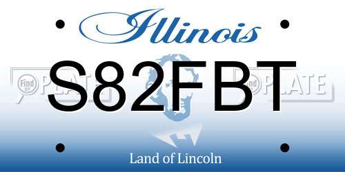 S82FBT Illinois License Plate