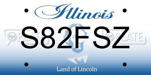 S82FSZ Illinois License Plate