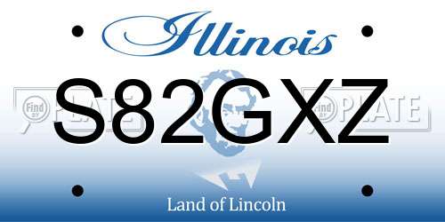 S82GXZ Illinois License Plate