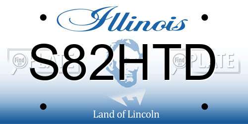 S82HTD Illinois License Plate