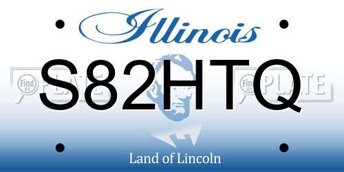 S82HTQ Illinois License Plate