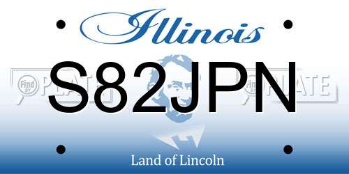 S82JPN Illinois License Plate