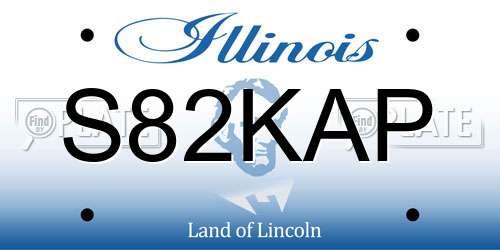 S82KAP Illinois License Plate