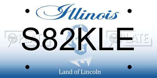 S82KLE Illinois License Plate