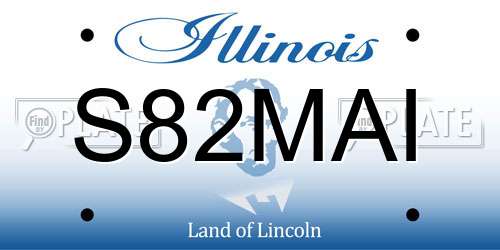 S82MAI Illinois License Plate