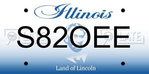 S82OEE Illinois License Plate