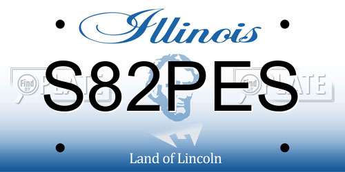 S82PES Illinois License Plate