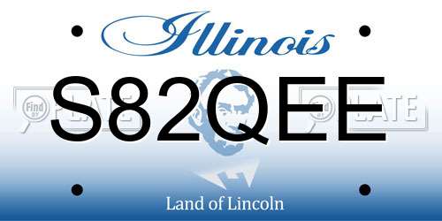 S82QEE Illinois License Plate
