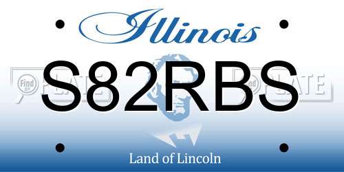 S82RBS Illinois License Plate