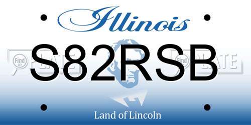 S82RSB Illinois License Plate
