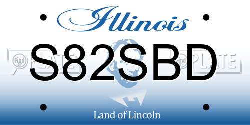 S82SBD Illinois License Plate