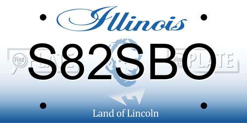 S82SBO Illinois License Plate