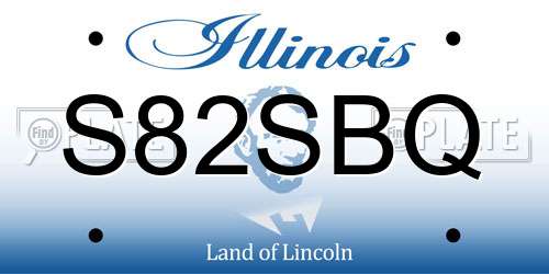 S82SBQ Illinois License Plate