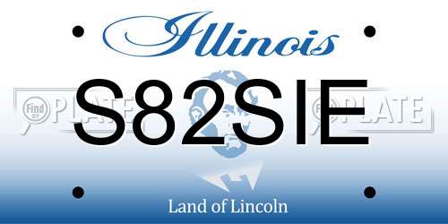 S82SIE Illinois License Plate