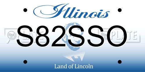 S82SSO Illinois License Plate