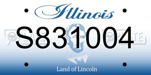S831004 Illinois License Plate