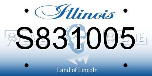 S831005 Illinois License Plate