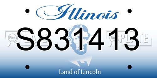 S831413 Illinois License Plate