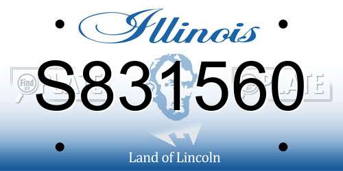 S831560 Illinois License Plate