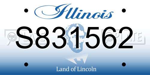 S831562 Illinois License Plate
